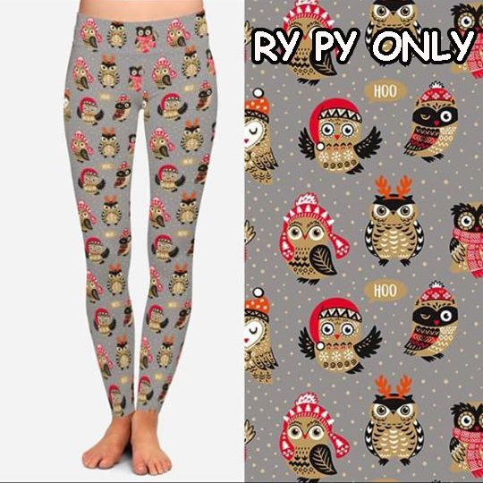 9140 Winter Owls DESIGNER LEGGINGS HQ-BBOK