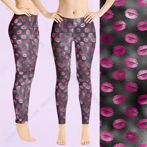 9180 Kiss Me Pink DESIGNER LEGGINGS HQ-FEB14 SO G