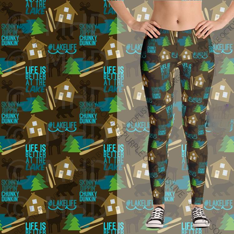 9200 Life at the Lake DESIGNER LEGGINGS NOT YOGA HQ-P21