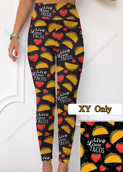 9226 Live Love Tacos DESIGNER LEGGINGS HQ-PBB G