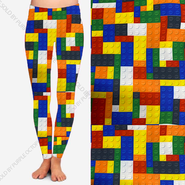 9246 Color Blocks DESIGNER LEGGINGS HQ-PBB G
