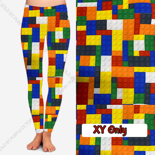 9246 Color Blocks DESIGNER LEGGINGS HQ-PBB G