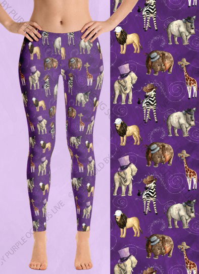 9256 Safari Hats DESIGNER LEGGINGS HQ-P19