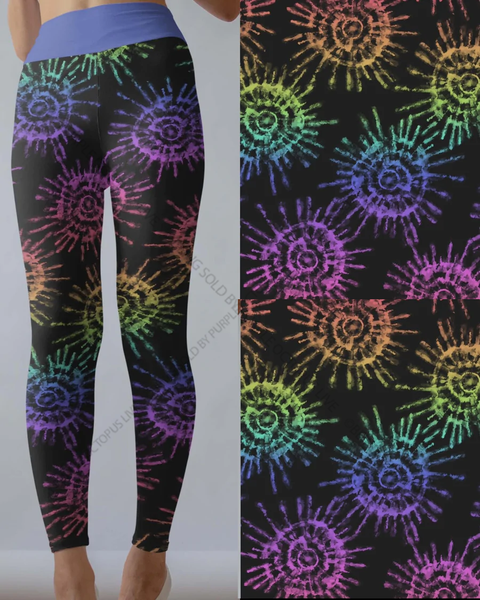 9426 Summer Burst TD w Pkts DESIGNER LEGGINGS HQ-DSM2