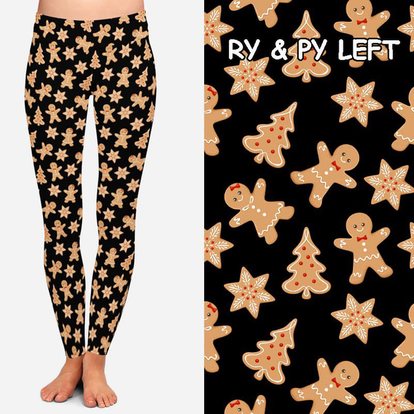 9456 Gingerbread Cookies DESIGNER LEGGINGS HQ-BBOKDS