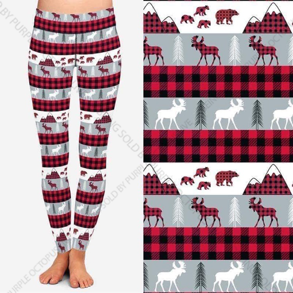 9478 Moose & Bears DESIGNER LEGGINGS HQ-BCHRISTMASBB DS G