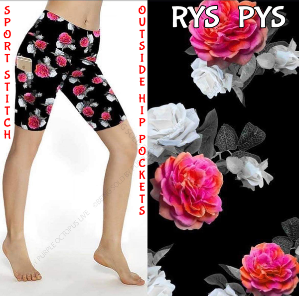 9492s SHORTS Floating Roses SVP DESIGNER HQ-T16T