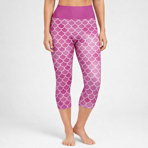 9042 Pink Band Scales DESIGNER LEGGINGS HQ-SR26 SO CAPRI ONLY LEFT