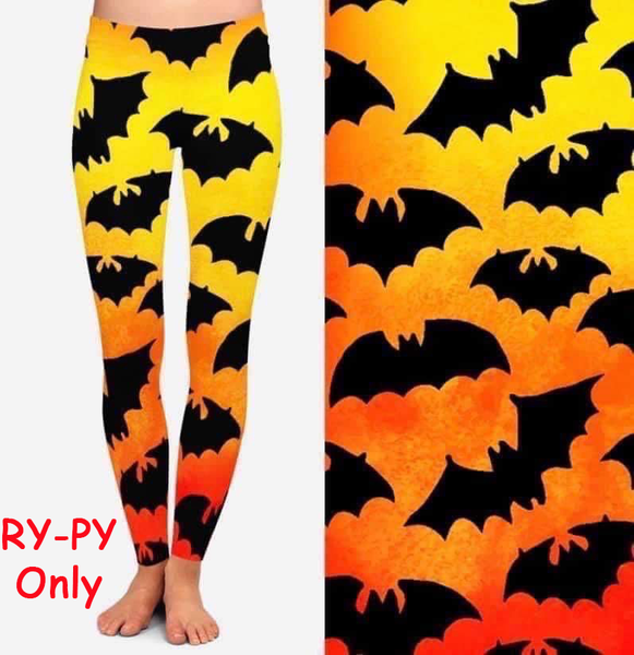 9526 Sunset Bats DESIGNER LEGGINGS HQ-BBOK