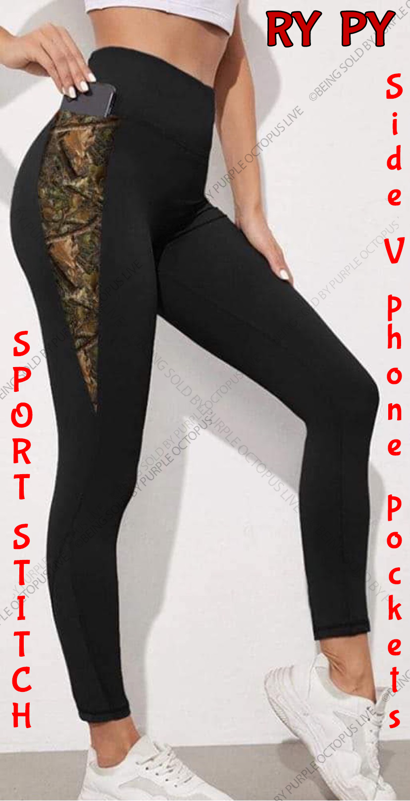 9537 Black w Mossy Camo SVP DESIGNER LEGGINGS HQ-N94B