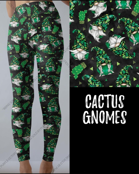 9541 Cactus Gnomes w Pkts DESIGNER LEGGINGS HQ-PBB