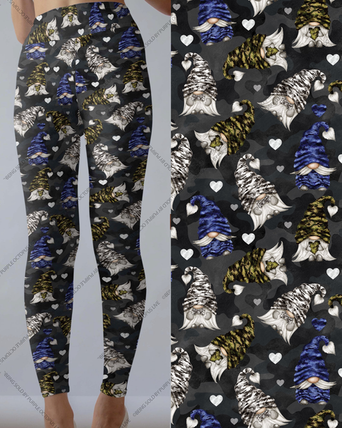 9542 Camo Gnomes DESIGNER LEGGINGS HQ-PBB