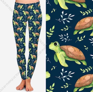 9546 Turtle Greens DESIGNER LEGGINGS HQ-N103T