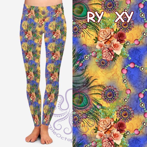 9560 Antiqued DESIGNER LEGGINGS HQ-N63C G