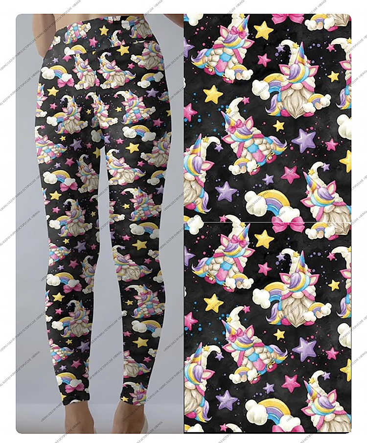 9572 Unicorn Gnomes DESIGNER LEGGINGS or CAPRI HQ-N143A