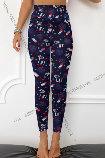 9573 Lets Get Lit DESIGNER LEGGINGS HQ-July4 CAPRI ONLY