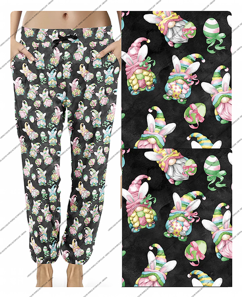9575 Bunny Gnomes DESIGNER JOGGERS HQ-EASTER
