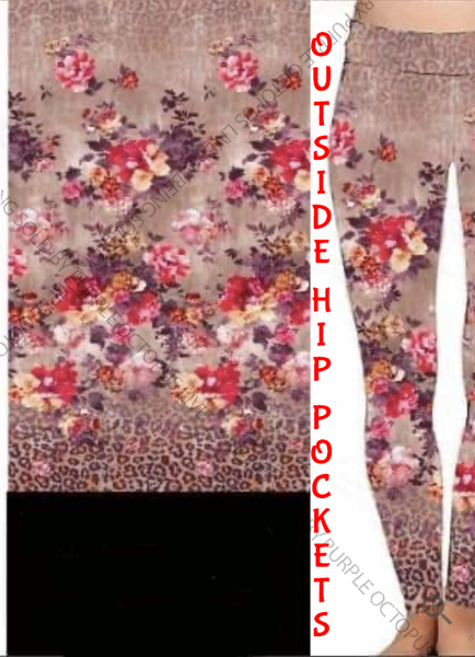 9589 Vintage Floral Leo DESIGNER LEGGINGS HQ-A31B