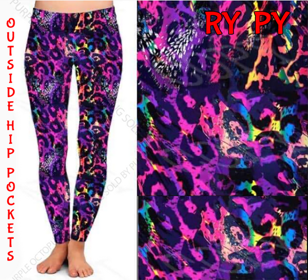 9602 Prisms In Leopard DESIGNER LEGGINGS HQ-B26B