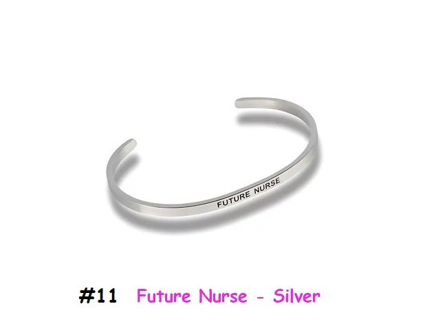 9922 Unique Premium Bracelet - #11 Future Nurse - Silver