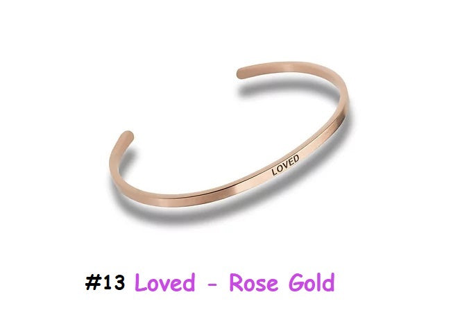 9922 Unique Premium Bracelet - #13 Loved - Rose Gold