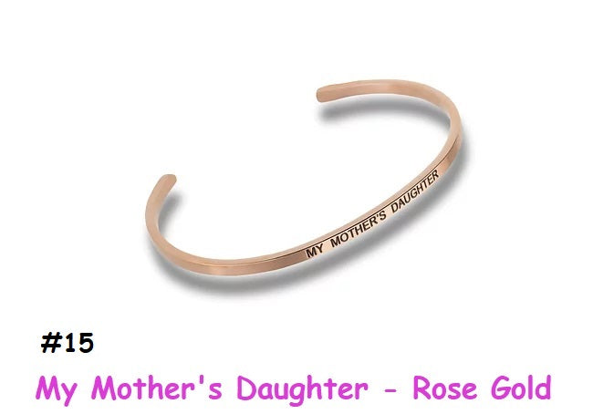 9922 Unique Premium Bracelet - #15 My Mother's Daughter - Rose Gold