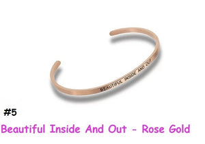 9922 Unique Premium Bracelet - #5 Beautiful Inside And Out - Rose Gold