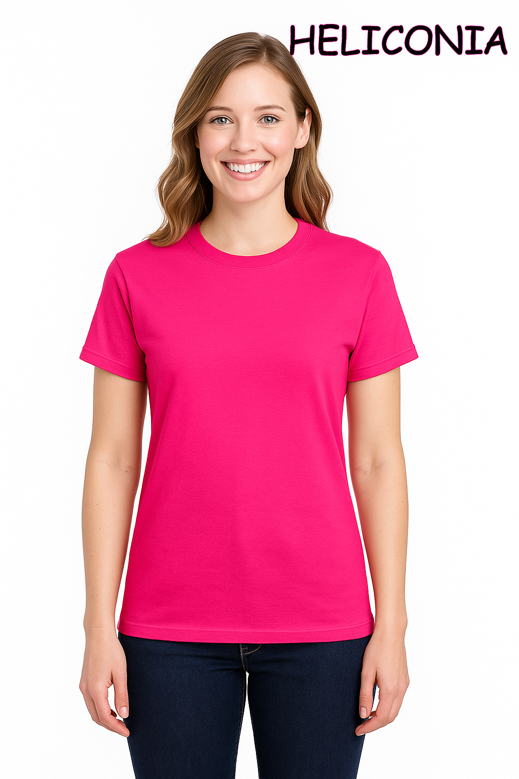 20422 1/4S Gildan Unisex PREM T in HELICONIA HQ-Q27C G