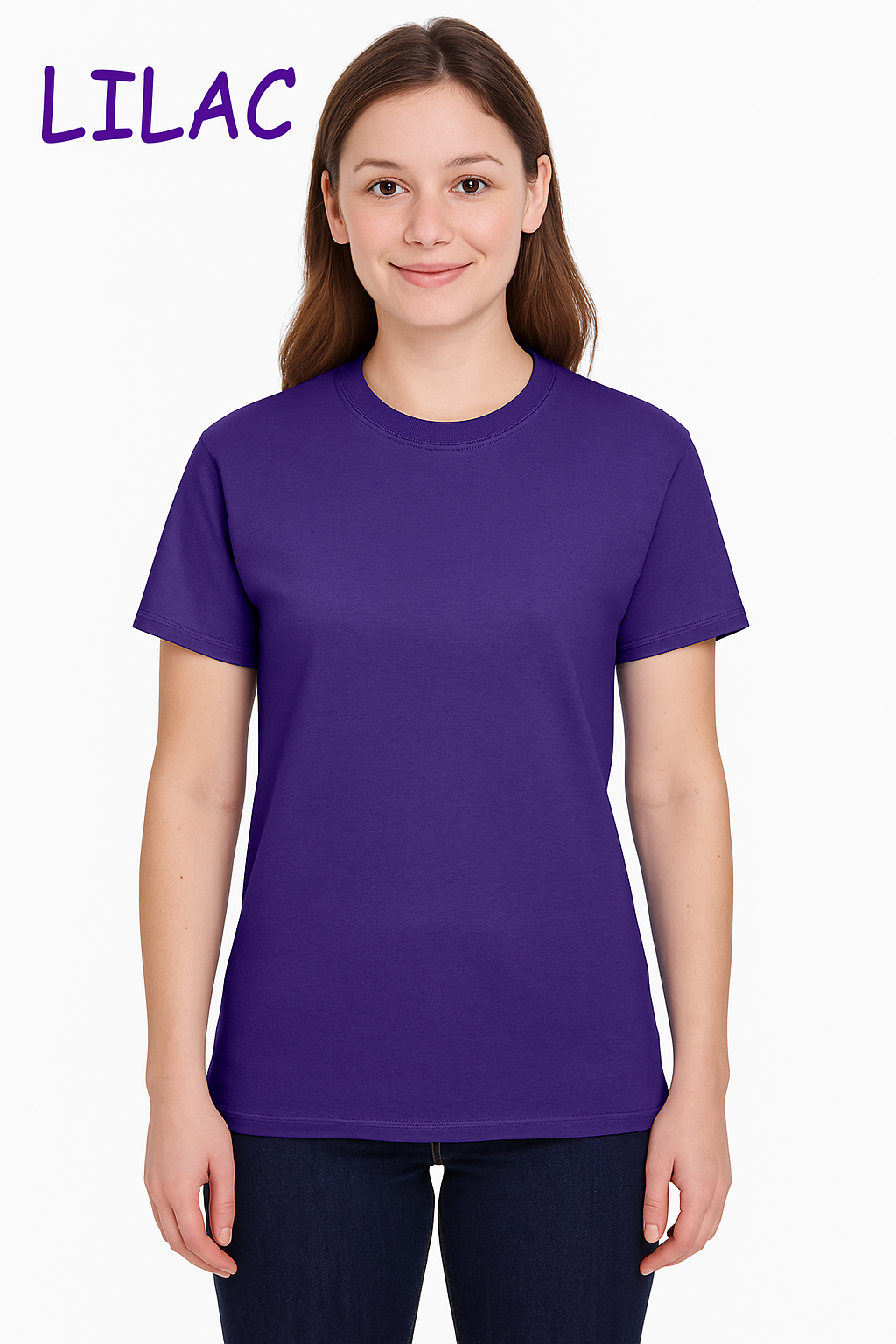 20428 1/4S Gildan Unisex PREM T in LILAC HQ-Q34C G