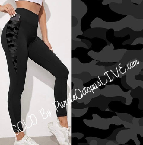 9441 Black w Black Camo SVP DESIGNER LEGGINGS HQ-BBN9B
