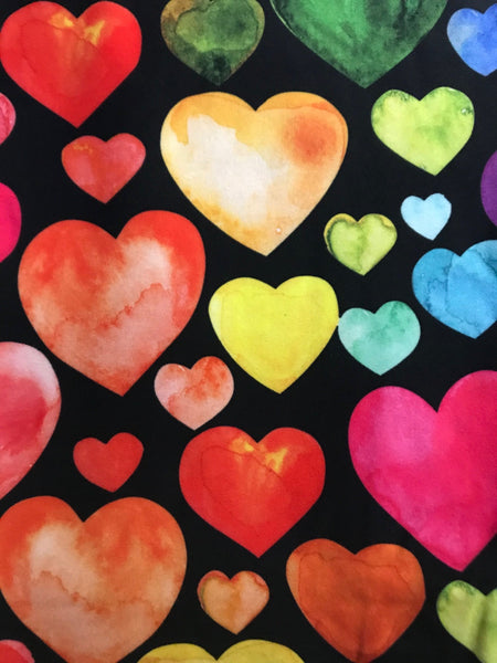 7287 Rainbow Hearts DESIGNER LEGGINGS HQ-FEB14Green TO BB
