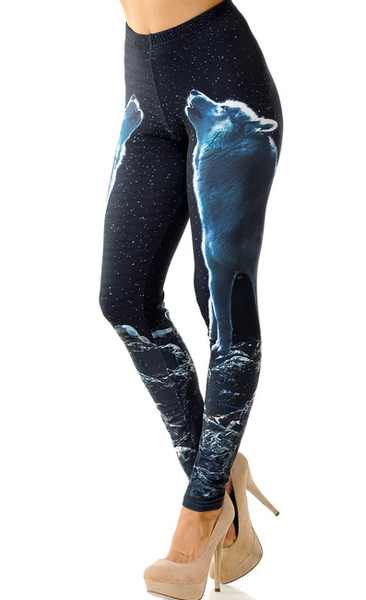 2210 Blue Moon Wolf PREM LEGGINGS HQ-B49A