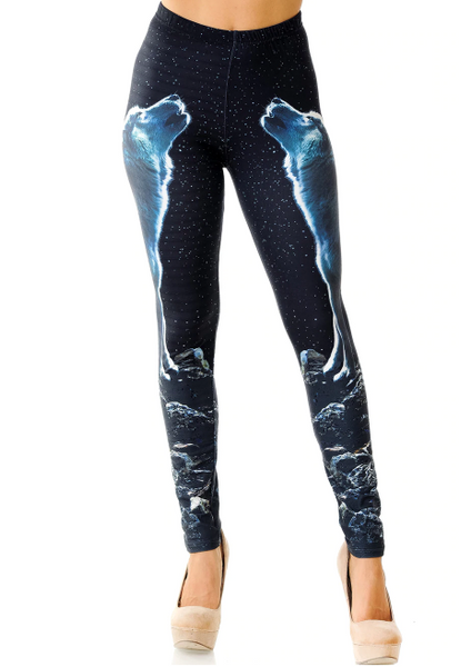 2210 Blue Moon Wolf PREM LEGGINGS HQ-B49A