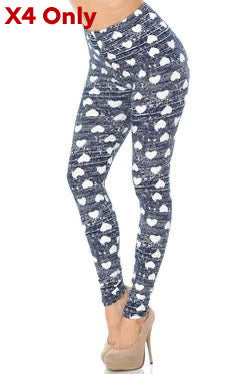 2313 White Hearts on Blue PREM LEGGINGS HQ-BBOK