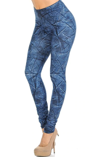 2320 Wrinkled Denim Look PREM LEGGINGS HQ-H24B