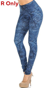 2320 Wrinkled Denim Look PREM LEGGINGS HQ-H24B