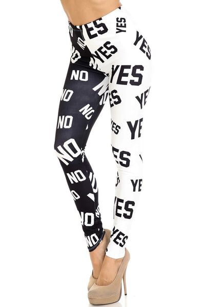 2498 Yes and No PREM LEGGINGS HQ-A1B