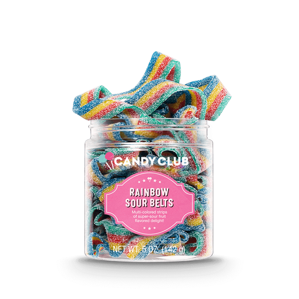 10801 Rainbow Sour Belts 5oz CANDY CLUB CUP HQ-Z99