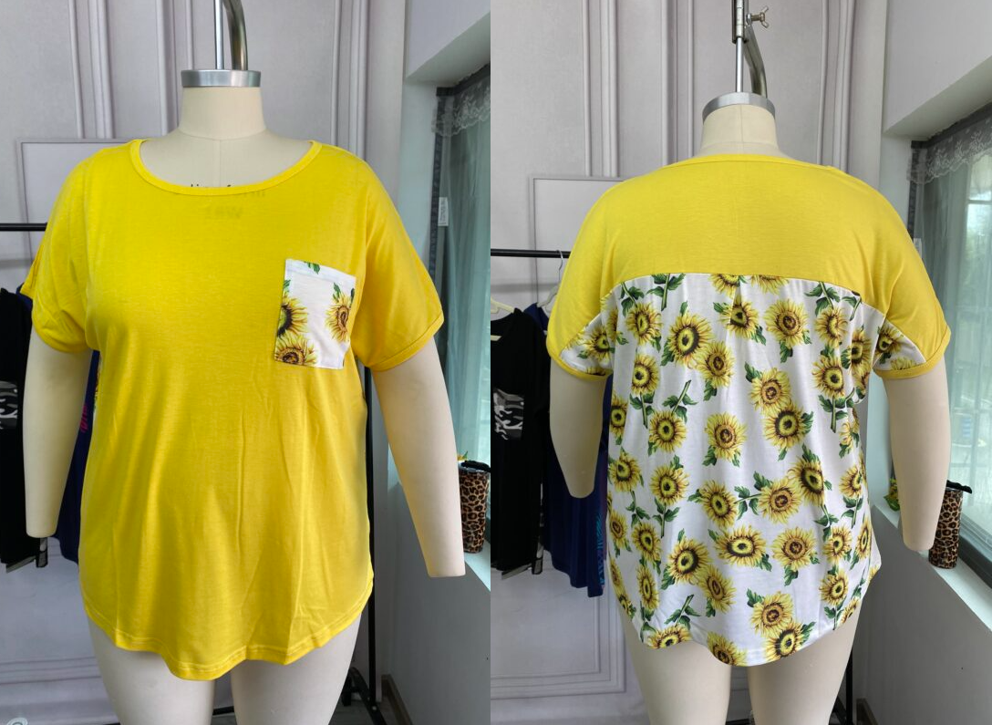 11226 1/4S Sunflower Pocket TOP on YELLOW HQ-D37C