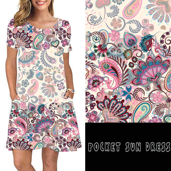 1571 1/4S Charming Paisley Pocket Sun DRESS HQ-G42A