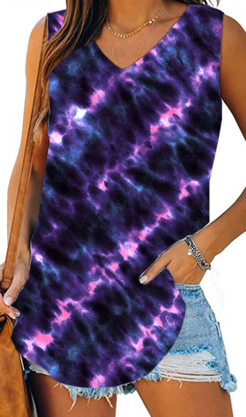 1602tk 0/0S Ionic Tie Dye DESIGNER TANKS HQ-E27A