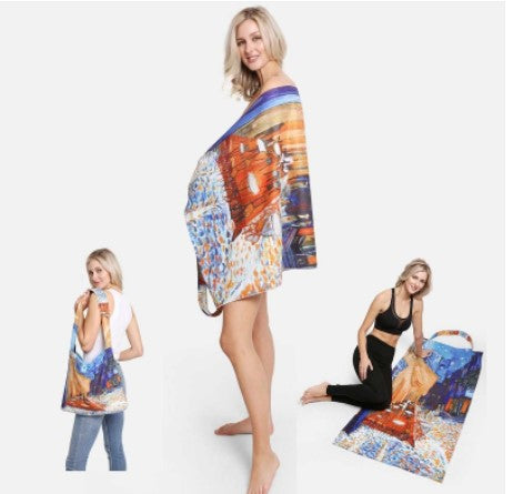 2 in 1 Print Beach Towels & Tote Bag
