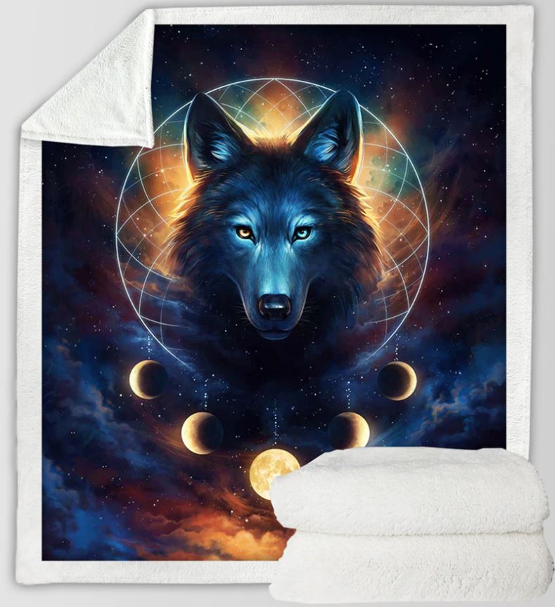 Wolf Galaxy Sherpa Blanket HQ-SO