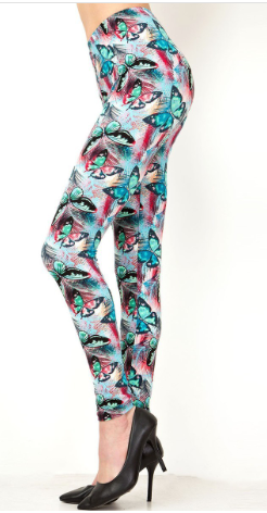 2068 Peppermint Butterfly LEGGINGS HQ-Z99