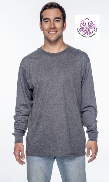 20722 4/4S Jerzees Unisex PREM T in BLACK HEATHER HQ-Q102C G