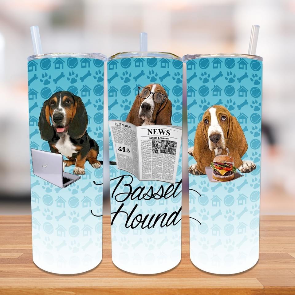 20oz Skinny Straight DOG DESIGNER Tumblers HQ-R33