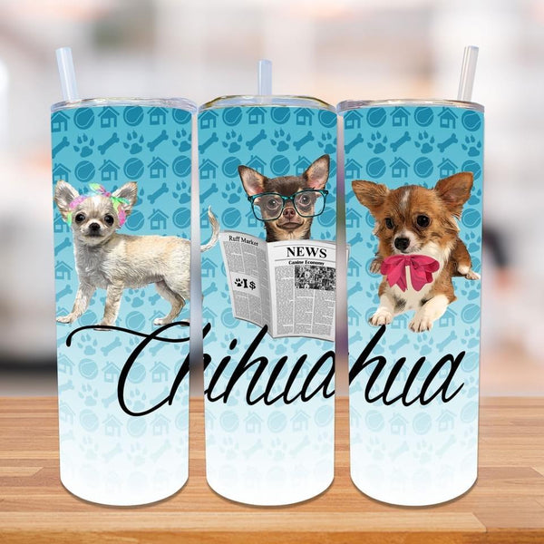 20oz Skinny Straight DOG DESIGNER Tumblers HQ-R33