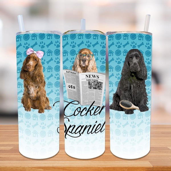 20oz Skinny Straight DOG DESIGNER Tumblers HQ-R33