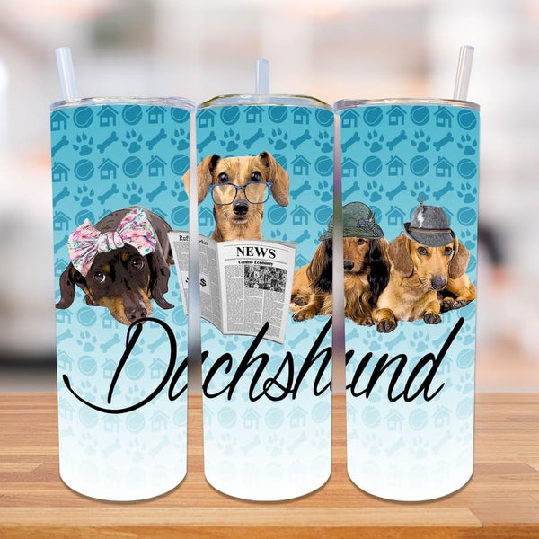 20oz Skinny Straight DOG DESIGNER Tumblers HQ-R33