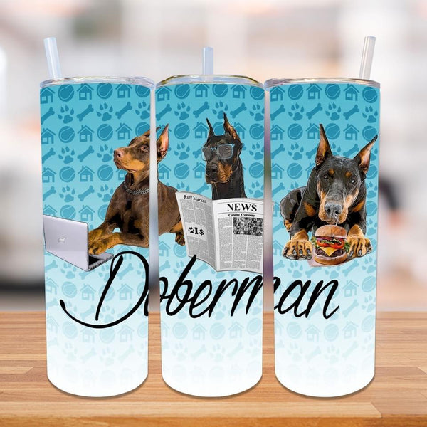 20oz Skinny Straight DOG DESIGNER Tumblers HQ-R33